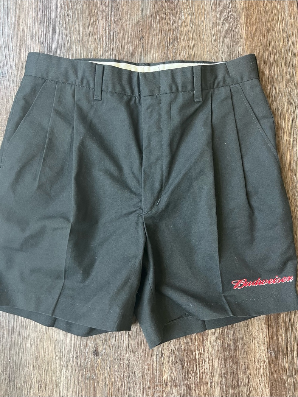 Budweiser Men's pleated Black Logo Shorts